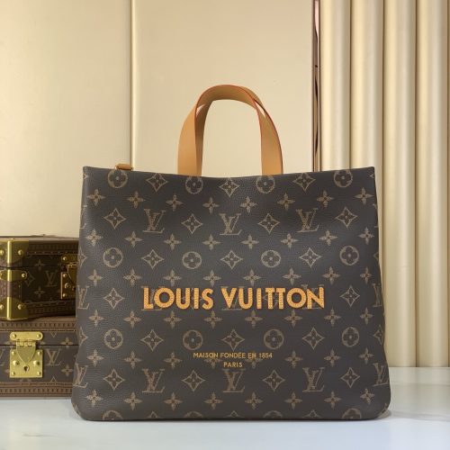 Shopper Large Tote M14270 Monogram Leather Tote Bag