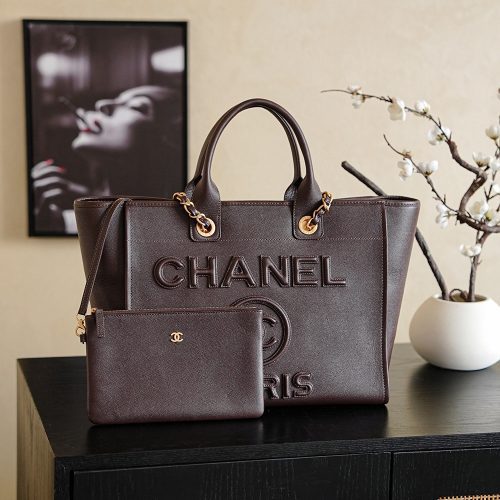 Premium Brown Leather Tote Bag – Classic Luxury Style, Large Capacity Shoulder & Handbag