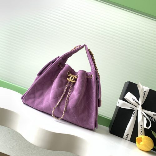 Suede Drawstring Bucket Bag