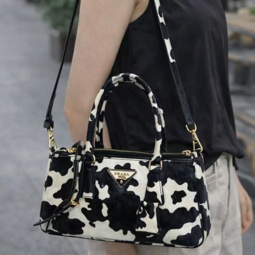 Animal Print Hair Leather Shoulder Bag