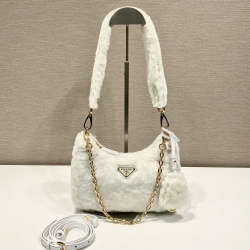 Goat Fur Hobo Shoulder Bag