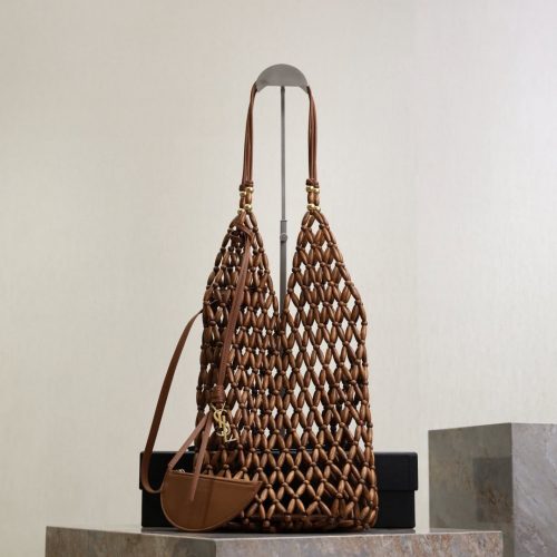 Bucket Supple Woven Bag front view